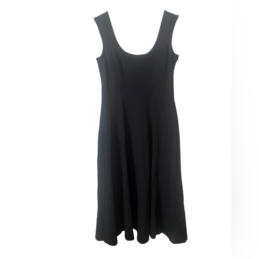 Lands' End Black Sleeveless Midi Dress Size‎ Medium